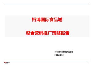國(guó)際食品城整合營(yíng)銷(xiāo)推廣策略報(bào)告